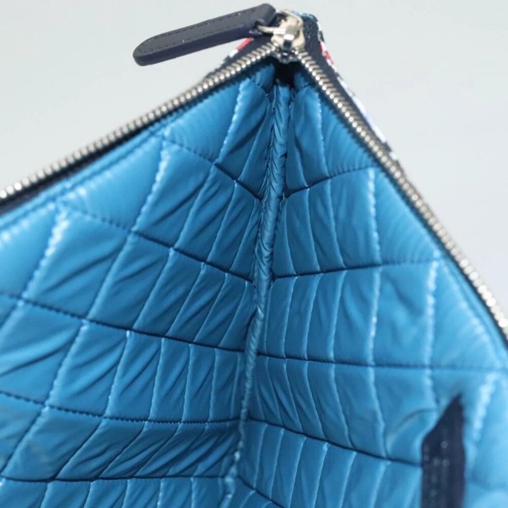 CHANEL Matelasse COCO Mark Pouch Nylon Multicolor CC Auth 129976V - Picture 14 of 16